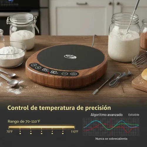 Miniatura 3 de Pro 2026 - Iniciador de masa madre y calentador de masa más grande, actualizado con sonda de masa en tiempo real, pantalla de doble temperatura