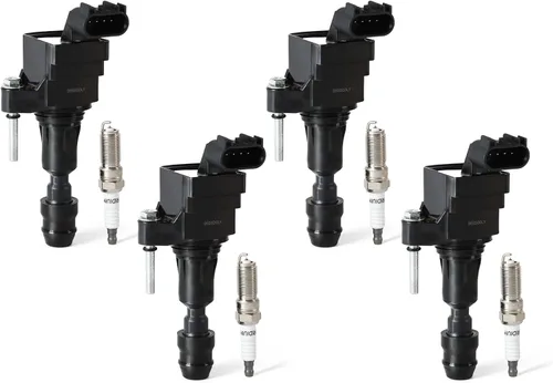 Miniatura 17 de Paquete de 5 bobinas de encendido UF575 y bujías de iridio compatibles con Audi A3 2004-2013, A4 2005-2016 y Volkswagen Jetta 2005-2015, Tiguan