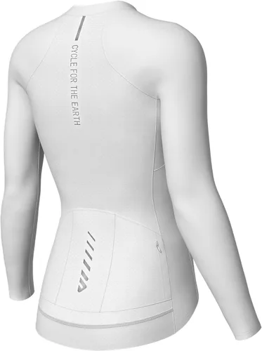 Wulibike Camiseta de ciclismo para mujer, manga larga, camisetas de ciclismo para mujer, camisetas de ciclismo transpirables con 4 bolsillos