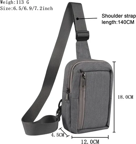Miniatura 2 de MDJYMYZ Bolso bandolera bandolera, bolsa de hombro para teléfono celular, mochila para hombre y mujer, bolsa de pecho, cartera para teléfono