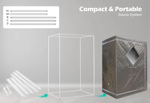 Miniatura 4 de ZONEMEL Tienda de campaña de sauna de tamaño completo, portátil para 1 o 2 personas, spa en casa de cuerpo completo para relajación
