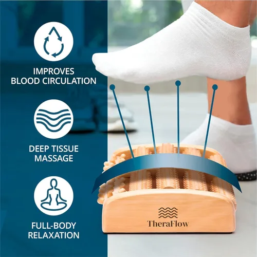 Miniatura 4 de TheraFlow Masajeador grande de pies doble para alivio de la fascitis plantar edición 2024 Masajeador de pies perfecto para mujeres y hombres