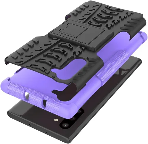Miniatura 4 de Asuwish Funda de teléfono para Samsung Galaxy Note 10 5G con protector de pantalla de vidrio templado y soporte delgado, híbrida, resistente, funda