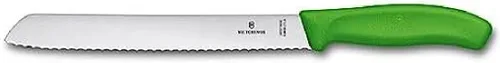 Victorinox Blister de cuchillo de pan con borde dentado de 8.3 in, color verde
