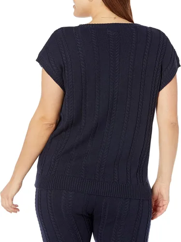 Miniatura 5 de The Drop Chaleco Frankie de corte holgado con cuello en V para mujer