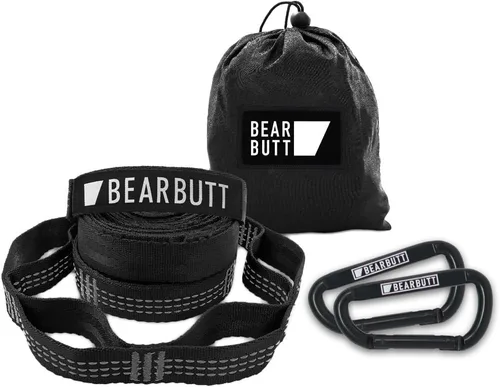 Miniatura 10 de Bear Butt Kodiak - Correas de hamaca para árboles, 20 pies de largo, 40 bucles combinados, soporta 1000 libras, accesorios de campamento