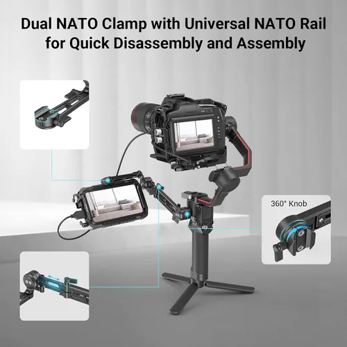 Miniatura 5 de SmallRig Montaje EVF ajustable con abrazadera NATO MD3507