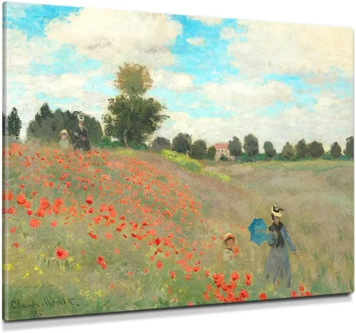 Miniatura 16 de Pinturas clásicas mundiales de Claude Monet Impresión giclée sobre lienzo alargado, pieza de galería para colgar y decorar el hogar, The CliffWalk