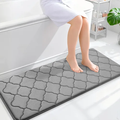 Miniatura 340 de OLANLY Alfombra de Baño de Espuma Viscoelástica de 24 x 16 pulgadas, Ultra Suave y Absorbente, Alfombras de Baño Antideslizantes, Cómodas, Lavables
