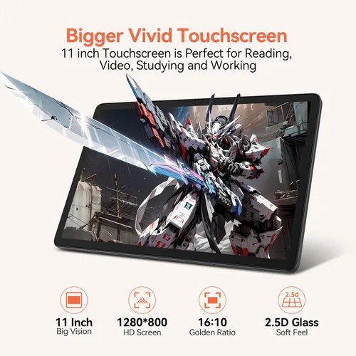 Miniatura 4 de Tableta Android 15 de 11 pulgadas con procesador Octa Core 16 GB RAM 128 GB ROM 1TB Expandir tableta con batería de 7000 mAh, cámara de 21 MP