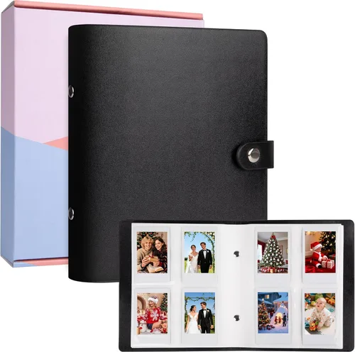 Miniatura 10 de Álbum de fotos de 256 bolsillos para cámara Fujifilm Instax Mini, libro de fotos con cubierta de cuero para fotos Polaroid, álbum de fotos de 2x3