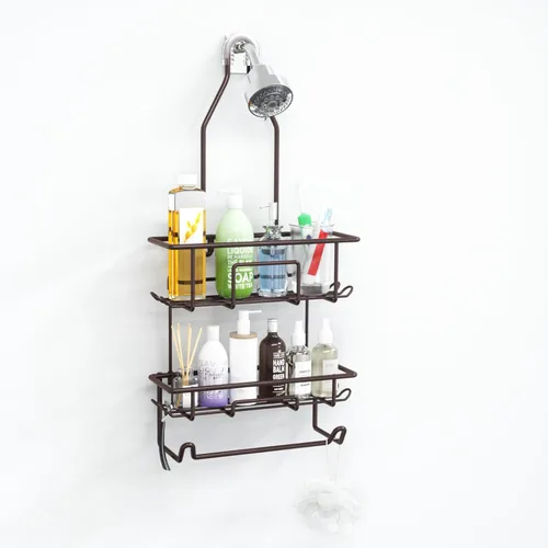 Miniatura 7 de TreeLen Organizador de ducha rosa, estantes de ducha grandes para ducha interior, organizador de baño rosa, regalo para novia B-rosa