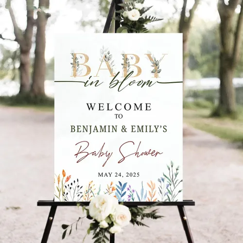 Letrero de bienvenida personalizado para baby shower, 12 x 18, 24 x 18, 24 x 18, 24 x 36 pulgadas