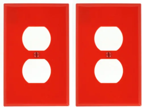 Miniatura 6 de Leviton Placa de pared de nailon Midway de 1 gang, 1 dúplex, tamaño Midway, 1 paquete, PJ8-E, negro