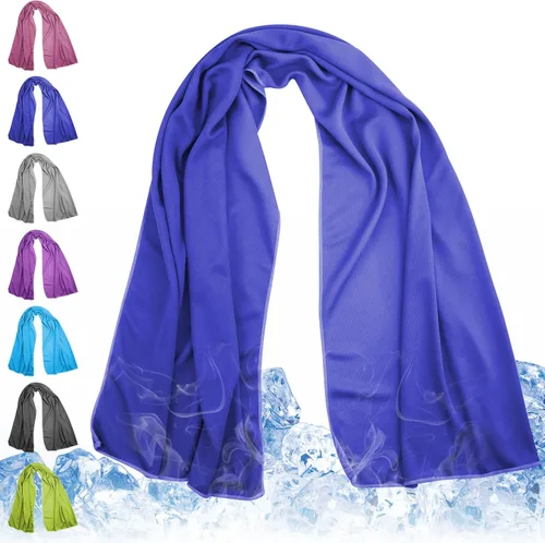 Miniatura 15 de Toallas de enfriamiento de 43.3 x 15.7 pulgadas, toalla de hielo, toalla de sudor, toallas de enfriamiento para cuello y cara, envolturas