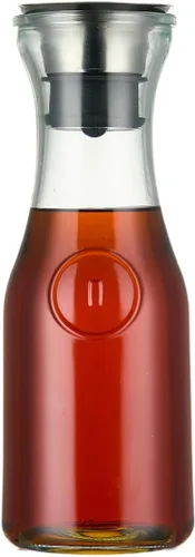 Miniatura 7 de Karafu Jarra de vidrio con tapa, jarra de agua de borosilicato de 40 onzas para agua caliente/fría, té helado y bebidas de jugo