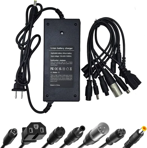 Miniatura 7 de (7 enchufes) 54.6V 4A Cargador rápido universal para 13S 48V Li-ion Scooter Cargador de batería Ranger Pedego Rad Power Aventon VIVI 3 clavijas XLR