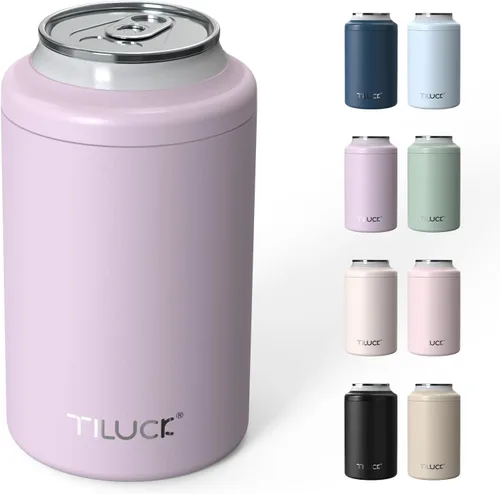 Miniatura 21 de TILUCK Enfriador de Latas Delgadas para Cerveza Delgada y Seltzer Duro, Acero Inoxidable, Acero Inoxidable Aislado de Doble Pared para Latas Cactus