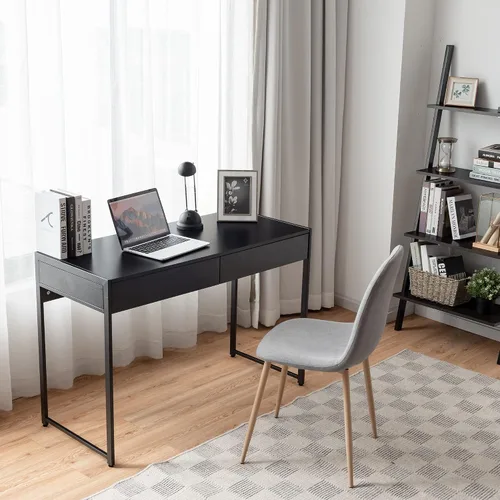 Miniatura 4 de ERGOMASTER Escritorio de oficina en casa, 44 pulgadas, negro