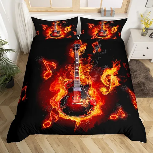 Miniatura 24 de Juego de ropa de cama de bandera estadounidense tamaño individual para habitación de niños y niños, juego de funda de edredón de águila calva, funda