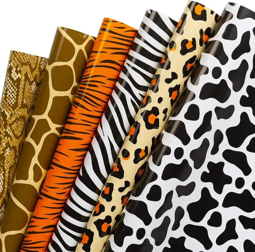Miniatura 15 de WRAPAHOLIC Hoja de papel de regalo, 12 hojas con bonito diseño de animales para cumpleaños, vacaciones, fiestas, baby shower, 17.5 x 39.3 pulgadas