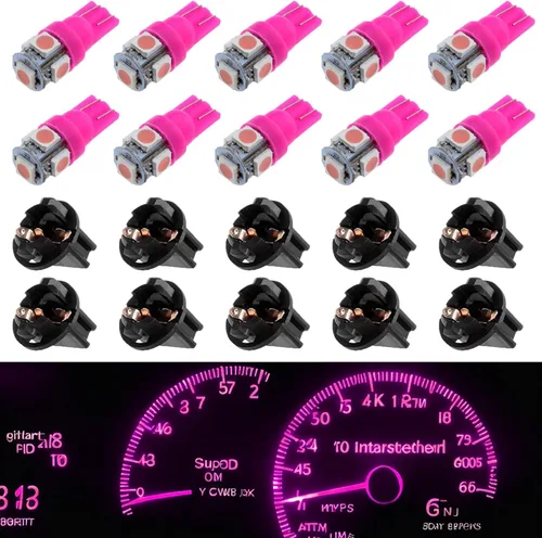 Miniatura 11 de focos LED azules T10 194 W5W con zócalo de bloqueo giratorio PC195, PC194, PC168, 168 focos de panel, juego de focos para tablero de instrumentos