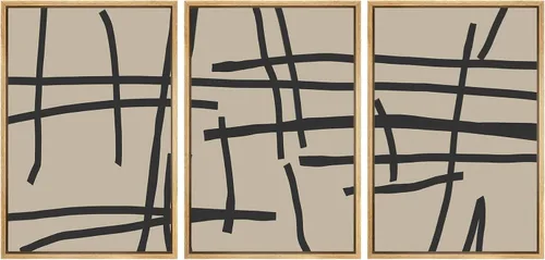 Miniatura 103 de SIGNWIN Lienzo enmarcado para pared, juego de arte abstracto de serenidad costera, ilustraciones abstractas junto al mar, arte moderno, decorativo