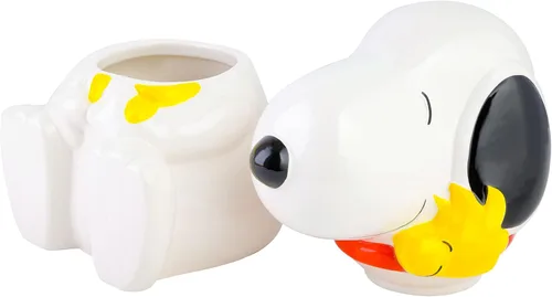 Miniatura 3 de Peanuts Tarro clásico de galletas Snoopy, recipiente de almacenamiento de cocina de cerámica de 10.7 pulgadas, tarro coleccionable de dibujos