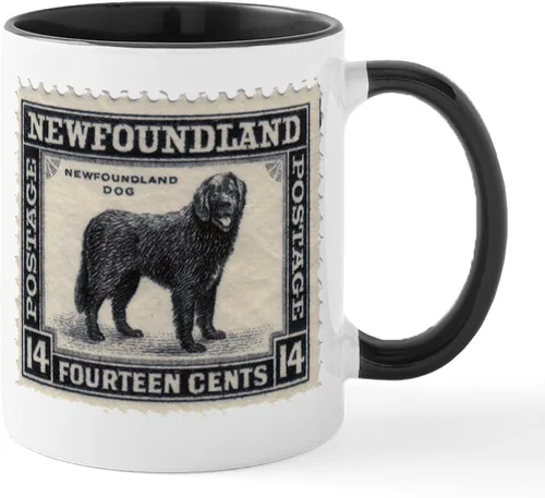 Miniatura 19 de CafePress Newfoundland Dog Drool Zone Taza de café de cerámica de 11 oz (11.0 fl oz)