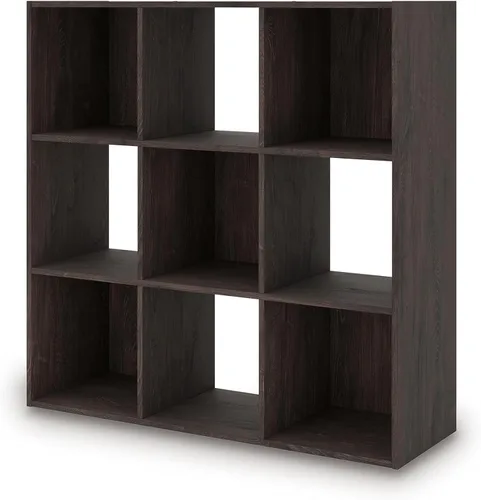 Miniatura 28 de Diseño exclusivo de Ashley Paxberry. Organizador de almacenamiento o librero moderno de 6 cubos, color blanqueado Encalar