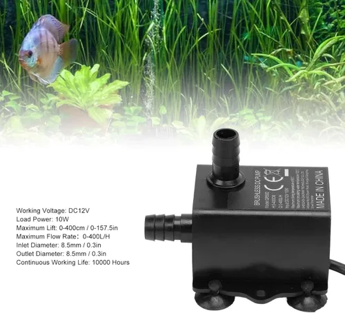 Miniatura 5 de DC12V 10W Bombas de agua sumergibles, bomba de fuente de agua sumergible de 0-400L/H, bombas de fuente de agua sin escobillas micro para fuente