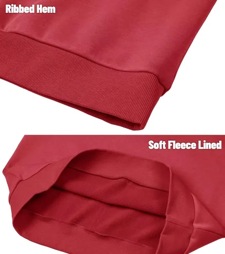 Miniatura 5 de MAGCOMSEN Sudadera de cuello redondo para hombre, de manga larga, informal, cálido, forro polar