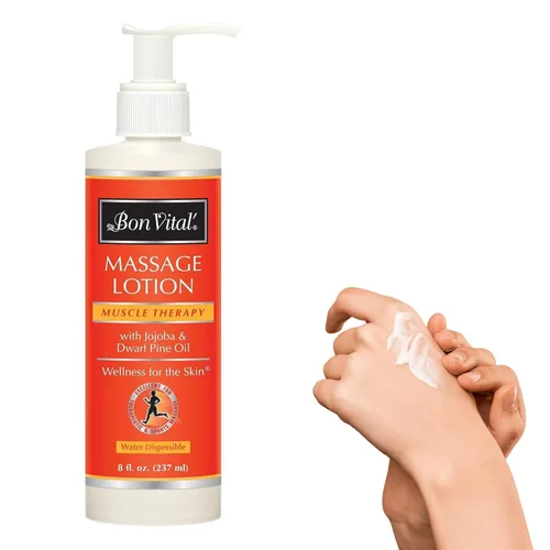 Miniatura 16 de Bon Vital' Loción para masaje de tejido profundo, 1 galón, loción hidratante de grado profesional para terapia de tejido profundo, fórmula no grasa