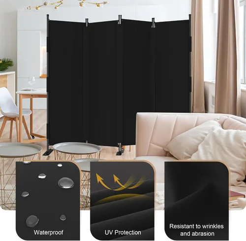 Miniatura 3 de GOJOOASIS Divisor de habitación, pantalla de privacidad plegable de 4 paneles, divisores de habitación pequeños portátiles de 88 pulgadas, divisores