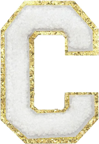 Miniatura 20 de GYGYL - 3 parches de letras deportivas de felpilla con purpurina, parches para planchar de tamaño grande para decoración de disfraces