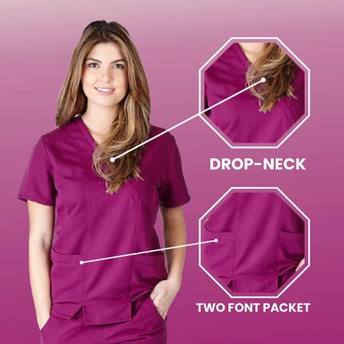 Miniatura 4 de Camiseta quirúrgica súper suave y ultra cómoda para mujer