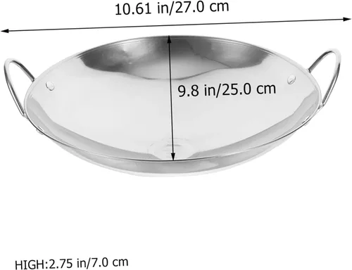 Miniatura 3 de GANAZONO Olla de acero antiadherente para el hogar olla pequeña para cocinar olla caliente cocina acero doble asas fácil de limpiar estilo aleatorio