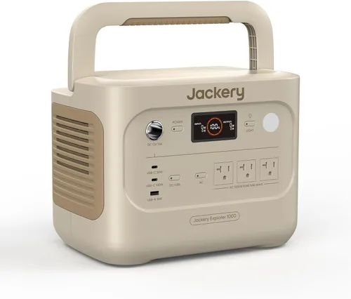 Miniatura 11 de Jackery Explorer 1000 v2 Estación de Energía Portátil, Batería LiFePO4 de 1070Wh, Salida AC de 1500W/USB-C de 100W, Carga Rápida de 1 Hora