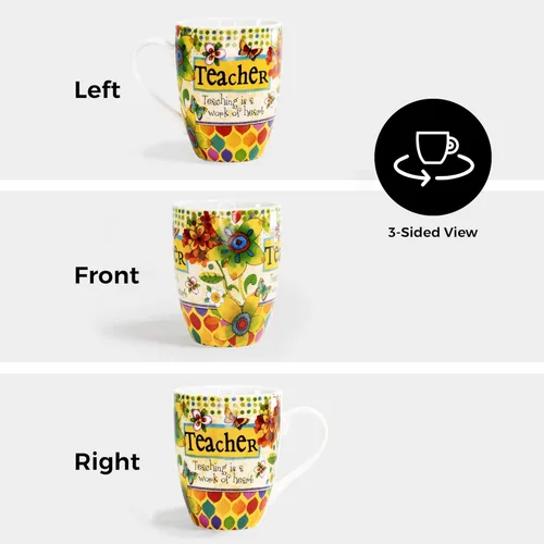 Miniatura 5 de Divinity Boutique Taza de cerámica y pila de notas, profesor, 12 onzas