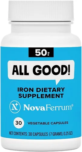 Miniatura 9 de NovaFerrum All Good Suplementos de hierro en cápsulas para adultos Anemia 50 mg de hierro 90 porciones Sin azúcar Vegano Sin gluten