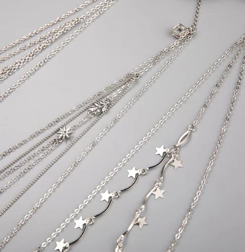 Miniatura 11 de Cadenas de muslo para mujer, 8 cadenas de piernas para mujer, cadena de pierna de serpiente, cadena de cuerpo en capas, juego de joyería de playa