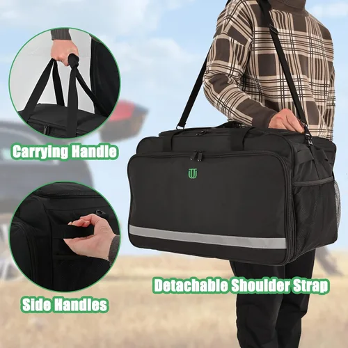 Miniatura 5 de Bolsa Grande para Detallado de Automóviles, Organizador de Limpieza con Tapa y Asa para Suministros de Detallado Automotriz, Organizador de Maletero