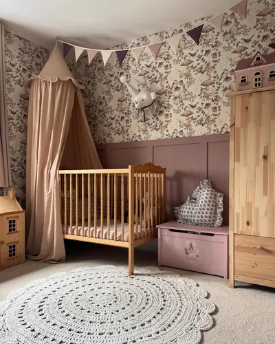 Miniatura 2 de Wonder Space Dosel para cama infantil con volantes, color neutro pastel para niños y niñas, tienda de algodón con volantes para habitación de bebé