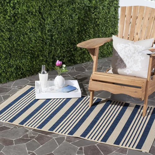 Miniatura 41 de SAFAVIEH Courtyard Collection - Alfombra decorativa, 2.3 x 5 pies, beige y verde oscuro, para interior/exterior, resistente a la intemperie