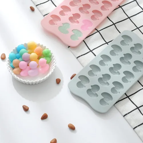 Miniatura 3 de Novedoso juego de moldes de confitería de patos, caramelos antiadherentes y chocolate para mini galletas, caramelos, gomitas, jabones, bandeja
