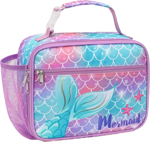Miniatura 26 de Lonchera Térmica para Niños - Lonchera Reutilizable para Niños con Soporte para Botella de Agua, Bolsa de Almuerzo para Niños Pequeños para Un