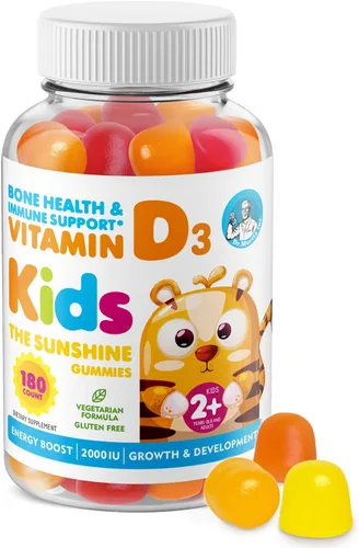 Miniatura 7 de DR. MORITZ Gomitas de vitamina D3 (5000 UI) con K2, para adultos y niños, gomitas de vitamina D3 K2 para apoyo inmunológico y salud ósea, veganas