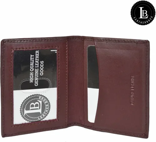 Miniatura 46 de Leatherboss - Cartera delgada y plegable de piel auténtica Soporte para tarjeta de crédito, débito, identificación Compacta y elegante