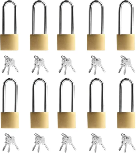 Miniatura 9 de 4 PIEZAS De Candado Con Llave Largo Sellado Impermeable De Latón Sólido, Candado Con Llaves, Candados De 3.4 Pulgadas Con La Misma Llave 38mm