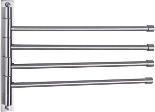 GERZWY Toallero giratorio SUS 304 de acero inoxidable de 4 brazos para baño, soporte para toallas, organizador de almacenamiento, ahorro de espacio,